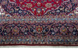 Full view of Unknown Kashan rug from Iran / Persia, 404 × 297 cm in Red tones