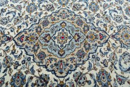 Central medallion detail of 2000s Kashan rug from Iran / Persia