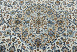 Central medallion detail of 2000s Kashan rug from Iran / Persia