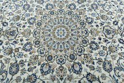 Central medallion detail of 2000s Kashan rug from Iran / Persia
