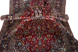 Surface texture of New Kashan rug with natural Cork and intricate pattern