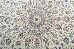 Central medallion detail of 2000s Kashan rug from Iran / Persia