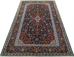 Surface texture of New Kashan rug with natural Cork and intricate pattern
