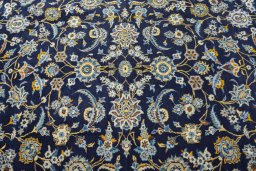 Central medallion detail of 1970s Kashan rug from Iran / Persia