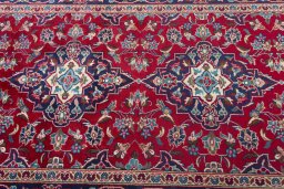 Central medallion detail of 2000s Kashan rug from Iran / Persia