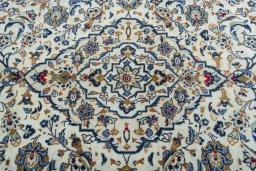 Central medallion detail of 2000s Kashan rug from Iran / Persia