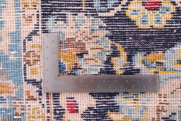 Surface texture of 1980s Kashan rug with natural Wool and intricate pattern