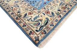 Central medallion detail of 1950s Kashan rug from Iran / Persia