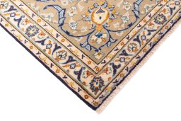 Central medallion detail of 1970s Kashan rug from Iran / Persia