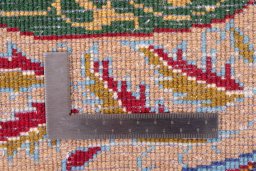 Surface texture of 1975s Kashan rug with natural Wool and intricate pattern