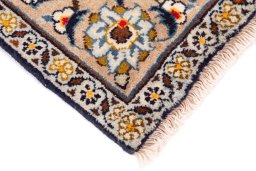 Central medallion detail of 2000s Kashan rug from Iran / Persia