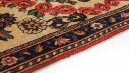 Central medallion detail of 1960s Kashan rug from Iran / Persia