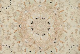 Central medallion detail of 1980s Kashmar rug from Iran / Persia