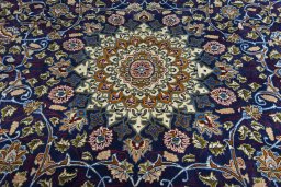 Central medallion detail of 2000s Kashmar rug from Iran / Persia