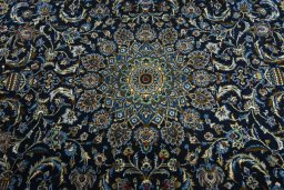 Central medallion detail of 2000s Kashmar rug from Iran / Persia