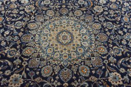Central medallion detail of 2000s Kashmar rug from Iran / Persia