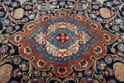 Central medallion detail of 1970s Kashmar rug from Iran / Persia