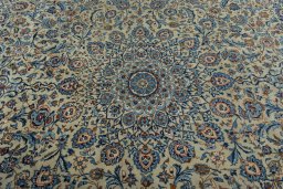 Central medallion detail of 2000s Kashmar rug from Iran / Persia