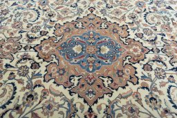 Central medallion detail of 1970s Kashmar rug from Iran / Persia