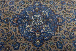 Central medallion detail of 2000s Kashmar rug from Iran / Persia
