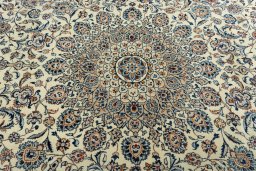 Central medallion detail of 2000s Kashmar rug from Iran / Persia