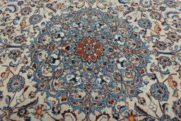 Central medallion detail of 2000s Kashmar rug from Iran / Persia