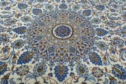 Central medallion detail of 2000s Kashmar rug from Iran / Persia