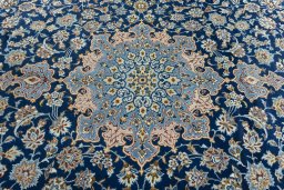 Central medallion detail of 2000s Kashmar rug from Iran / Persia