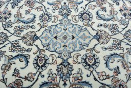 Central medallion detail of 2000s Kashmar rug from Iran / Persia