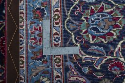 Surface texture of 2000s Kashmar rug with natural Wool and intricate pattern
