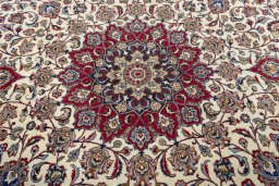 Central medallion detail of 1970s Kashmar rug from Iran / Persia