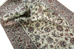 Surface texture of New Kashmar rug with natural Cork and intricate pattern