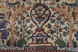 Full view of 1990s Kashmar rug from Iran / Persia, 194 × 116 cm in Multi Color tones
