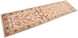 Corner detail of 2000s Kashmar rug showing border pattern and Wool pile