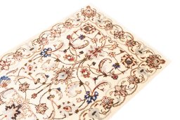 Surface texture of 2005s Kashmar rug with natural Wool and intricate pattern