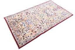 Corner detail of 2005s Kashmar rug showing border pattern and Wool pile