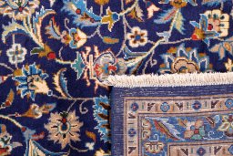 Full view of 2003s Kashmar rug from Iran / Persia, 397 × 297 cm in Dark blue tones