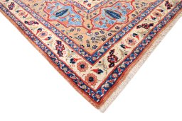 Central medallion detail of 1980s Kashmar rug from Iran / Persia