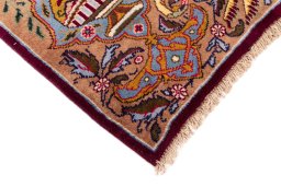 Central medallion detail of 1960s Kashmar rug from Iran / Persia