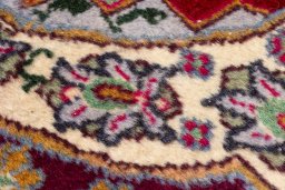 Full view of 2018s Kashmar rug from Iran / Persia, 385 × 310 cm in Multi Color tones