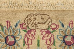 Central medallion detail of 1960s Kerman rug from Iran / Persia