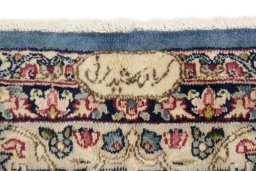Central medallion detail of 1960s Kerman rug from Iran / Persia