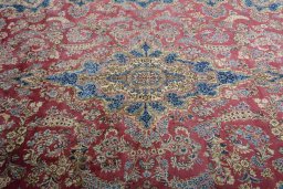 Central medallion detail of 1930s Kerman rug from Iran / Persia