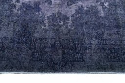 Full view of 1970s Kerman rug from Iran / Persia, 400 × 299 cm in Blue tones