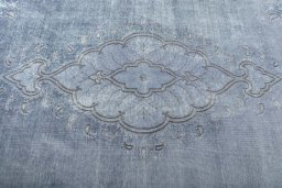 Central medallion detail of 1970s Kerman rug from Iran / Persia