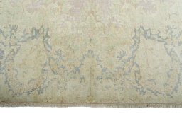 Full view of 1970s Kerman rug from Iran / Persia, 497 × 300 cm in Red tones
