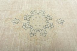 Central medallion detail of 1950s Kerman rug from Iran / Persia