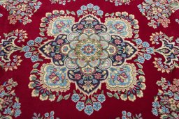 Central medallion detail of 2000s Kerman rug from Iran / Persia