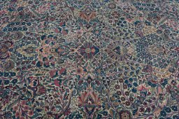 Central medallion detail of 1930s Kerman rug from Iran / Persia