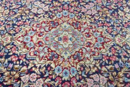 Central medallion detail of 1970s Kerman rug from Iran / Persia